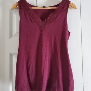 Maroon lace cami